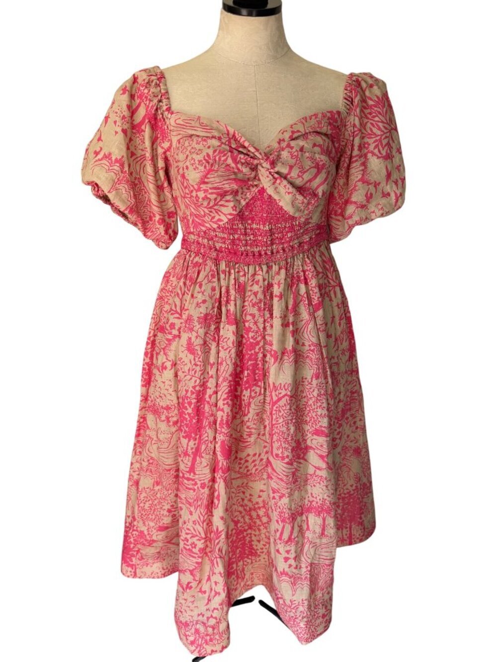 Hope for Flowers by Tracy Reese Womens Twist Frock A-line Midi Dress Size M Pink - Picture 11 of 12